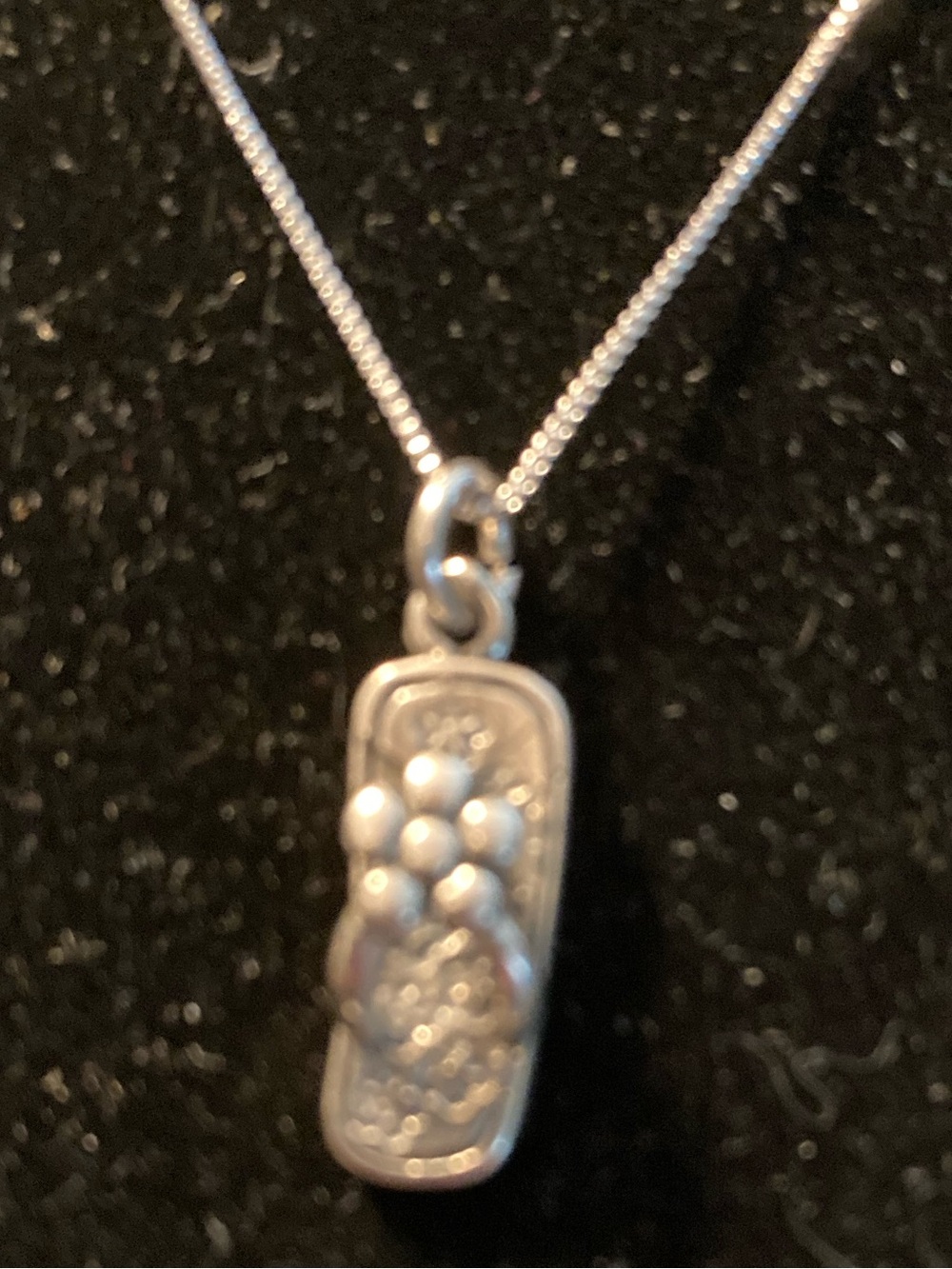 Sterling Silver Flip Flop necklace, 18” chain
